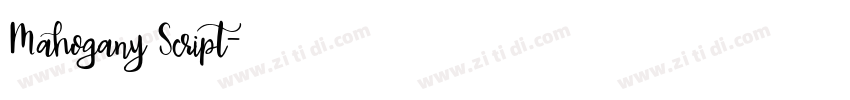Mahogany Script字体转换 Mahogany Script字体转换